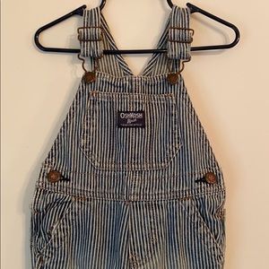 Osh Kosh denim stripe overalls
